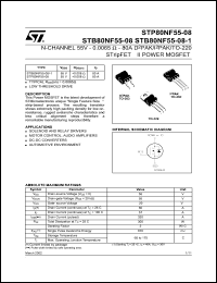 STB80NF55-08-1 Datasheet