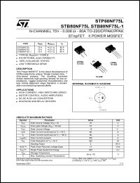 STB80NF75L Datasheet
