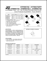 STB9NK70Z-1 Datasheet