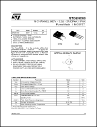 STD2NC60-1 Datasheet