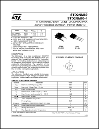 STD2NM60-1 Datasheet