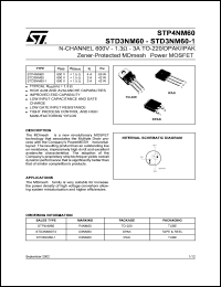 STD3NM60-1 Datasheet