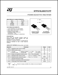 STPS10L60CFP Datasheet