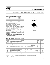 STPS15H100CB Datasheet