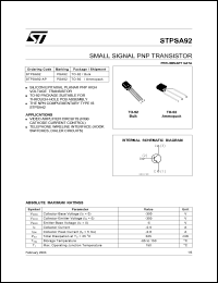STPSA92 Datasheet