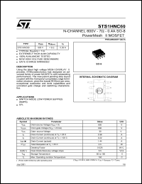 STS1HNC60 Datasheet