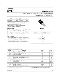 STU13NC50 Datasheet