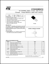 STW20NM50FD Datasheet