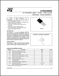 STW20NM60 Datasheet