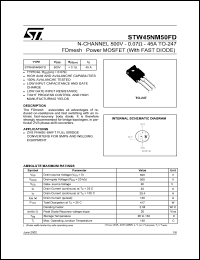 STW45NM50FD Datasheet
