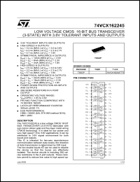 74VCX162245TTR Datasheet