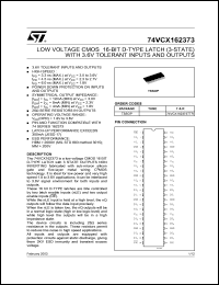 74VCX162373TTR Datasheet