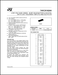 74VCX16244TTR Datasheet