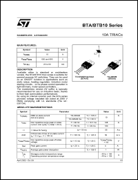 BTA10-800BW Datasheet
