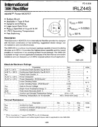 IRLZ44S Datasheet