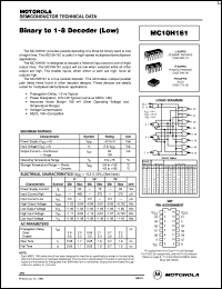 MC10H161MR1 Datasheet