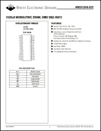 WMS512K8L-120CIEA Datasheet