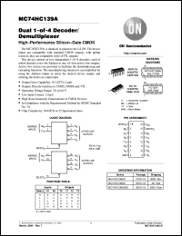 MC74HC139ADTEL Datasheet