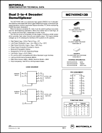 MC74VHC139DTEL Datasheet