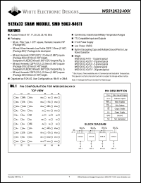 WS512K32-25G4TM Datasheet