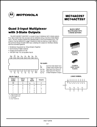 MC74ACT257D Datasheet