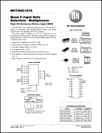MC74HC157ADTR2 Datasheet