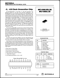 MC100EL38DWR2 Datasheet