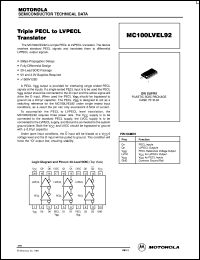 MC100LVEL92DWR2 Datasheet