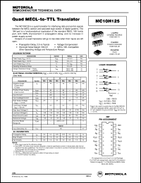 MC10H125MR2 Datasheet