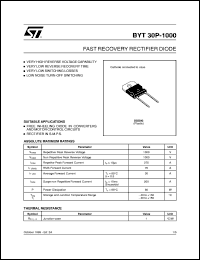 BYT30P-1000 Datasheet