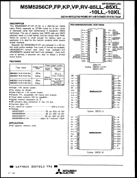 M5M5256CRV-100LX Datasheet