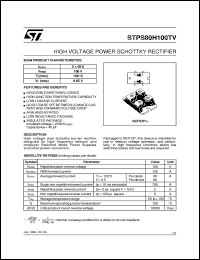 STPS80H100TV Datasheet