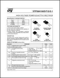 STPS8H100F Datasheet