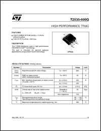 T2535-600G Datasheet