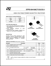 STPS10H100CG-1 Datasheet
