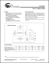 CY7C199C-15VI Datasheet