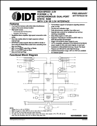 IDT70T633S012DD Datasheet