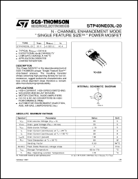 STP40NE03L-20 Datasheet