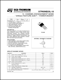 STP60NE03L-10 Datasheet