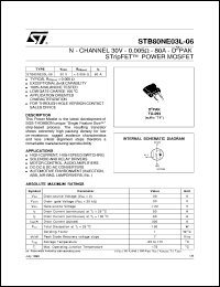 STB80NE03L-06 Datasheet