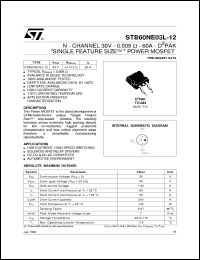 STB60NE03L-12 Datasheet