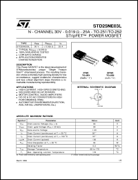 STD25NE03L Datasheet