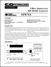 HPR700 Datasheet