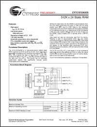 CY7C1012AV25-8BGC Datasheet
