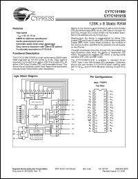 CY7C1019B-15ZI Datasheet