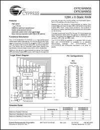 CY7C1019V33L-12VC Datasheet