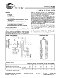CY7C1041V33L-17ZC Datasheet