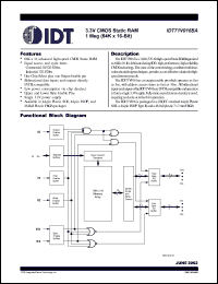 IDT71V016SA12BFI8 Datasheet