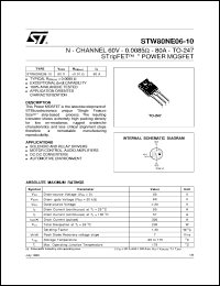 STW80NE06-10 Datasheet