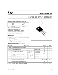 STPS3060CW Datasheet
